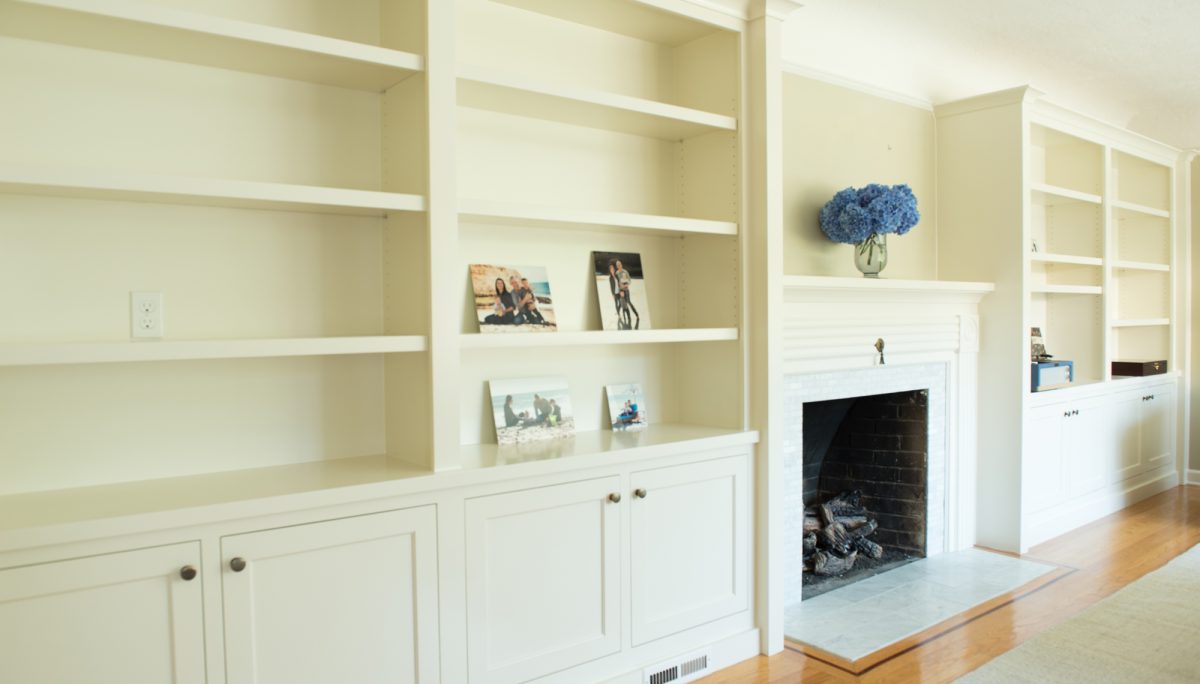 Built-in Shelving & Fireplace - Above and Beyond Home Improvement